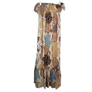 Bohemian Maxi Dress with Floral Patchwork